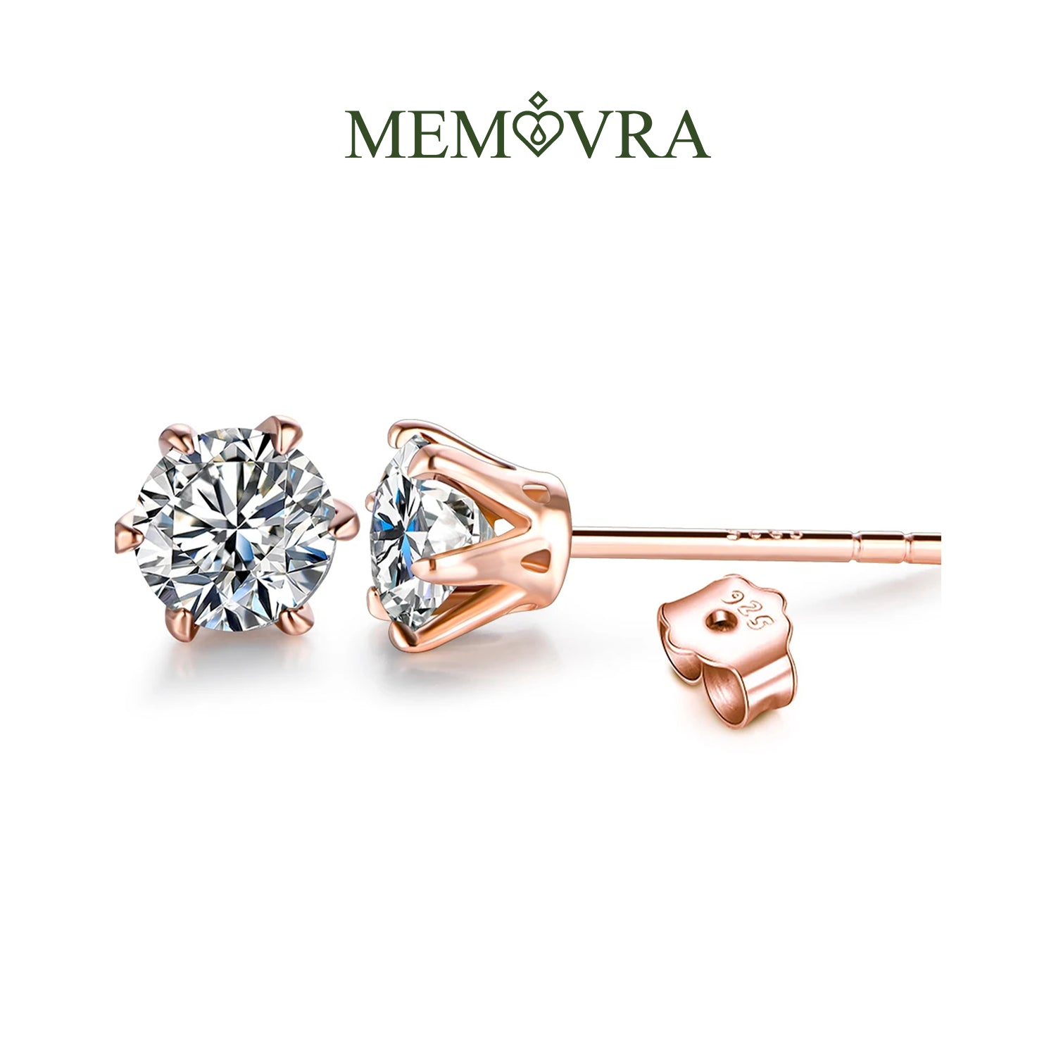 Radiant Glow Moissanite Stud Earrings